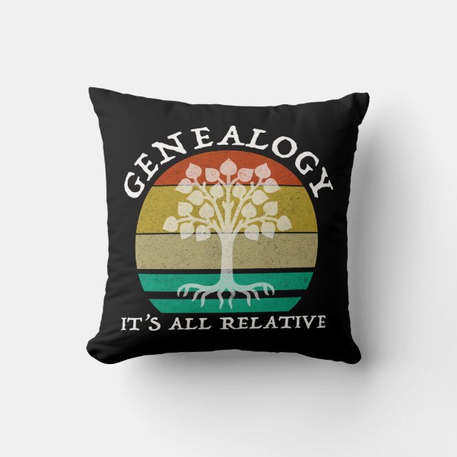Genealogy - It's All Relative Cushion (Front)
