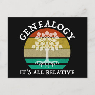Genealogy - It's All Relative Postcard