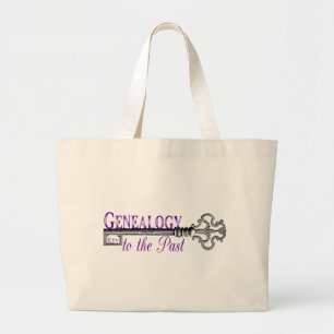 Genealogy Key to Past Large Tote Bag