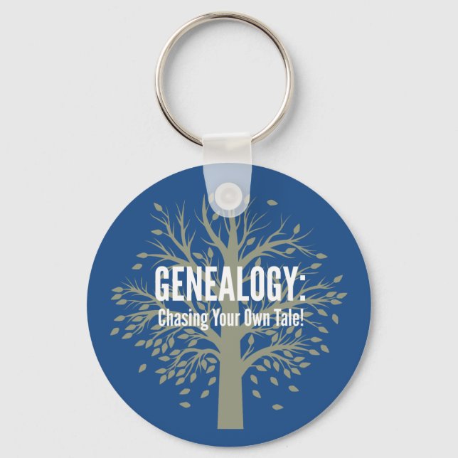 Genealogy Keychain (Blue) (Front)