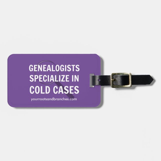 Genealogy Luggage Tags (Purple) (Front Horizontal)