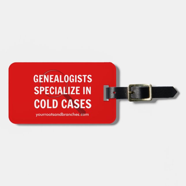 Genealogy Luggage Tags (Red) (Front Horizontal)
