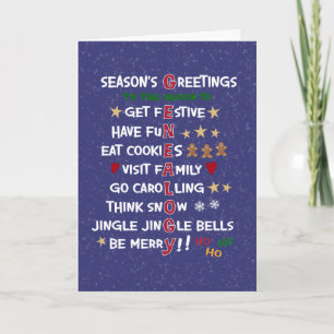 Genealogy Merry Christmas Season-Funny Christmas Holiday Card