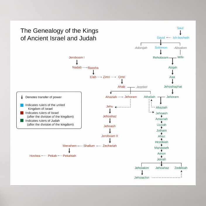 Genealogy of the Kings of Israel and Judah Poster | Zazzle