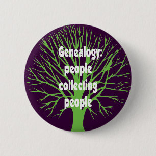 Genealogy: People Collecting People 6 Cm Round Badge