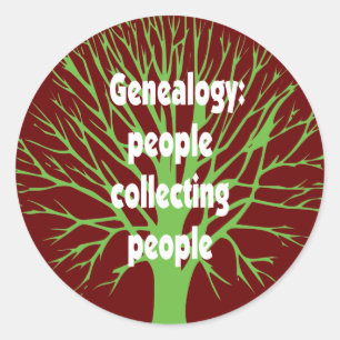 Genealogy: People Collecting People Classic Round Sticker