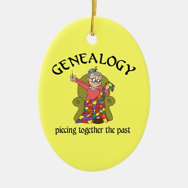 Genealogy Piecing Together The Past Ornament (Front)