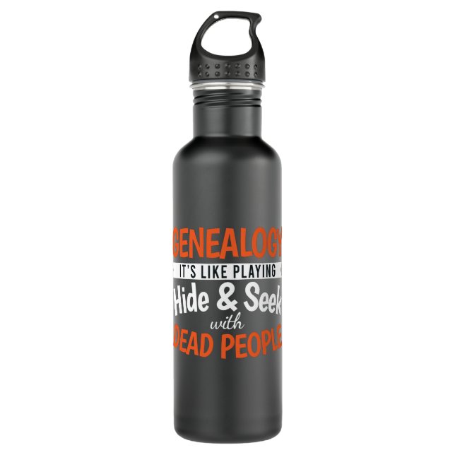 Genealogy Playing Dead People Dna Family 710 Ml Water Bottle (Front)