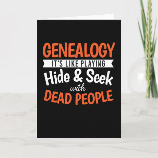 Genealogy Playing Dead People Dna Family Card