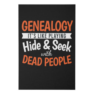 Genealogy Playing Dead People Dna Family Faux Canvas Print