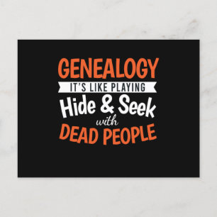 Genealogy Playing Dead People Dna Family Postcard