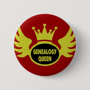 Genealogy Queen 2 6 Cm Round Badge