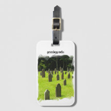 Genealogy rocks luggage tag