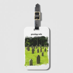 Genealogy rocks luggage tag