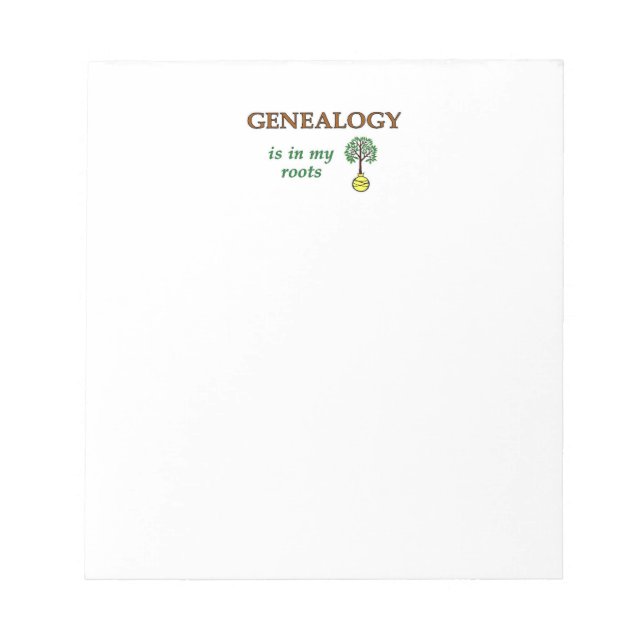 Genealogy Roots Notepad (Front)