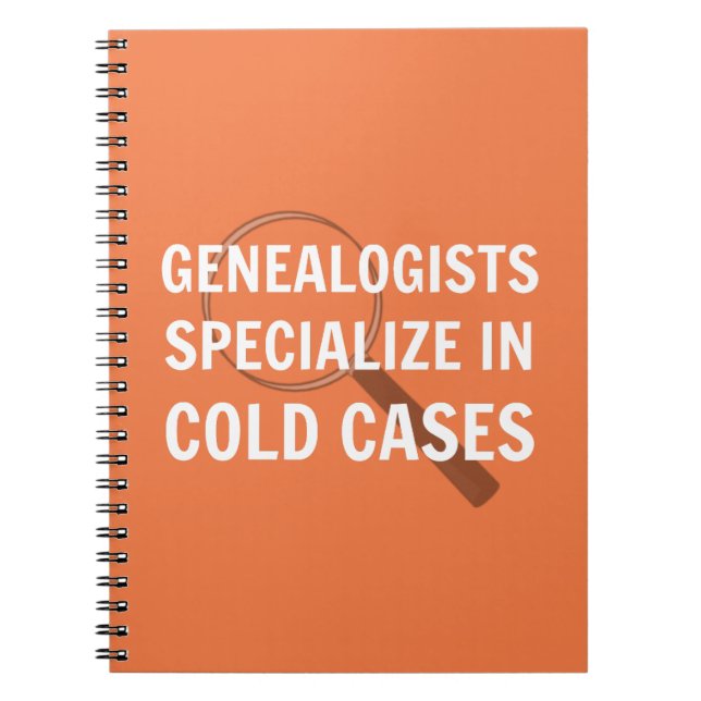 Genealogy Spiral Bound Notebook (Orange) (Front)