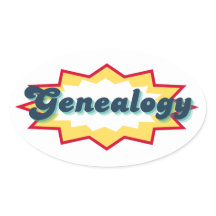 Genealogy Sticker, comic book pop design