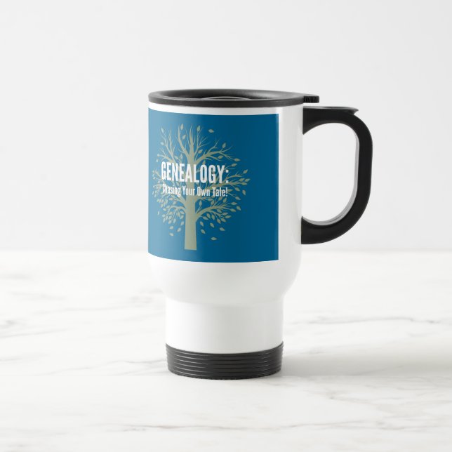 Genealogy Travel Mug (Blue) (Right)