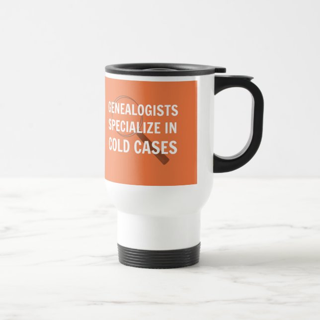Genealogy Travel Mug (Orange) (Right)