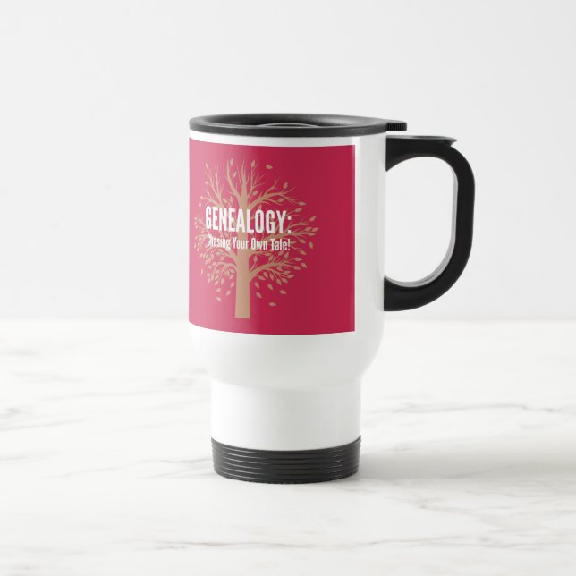 Genealogy Travel Mug (Pink) (Right)
