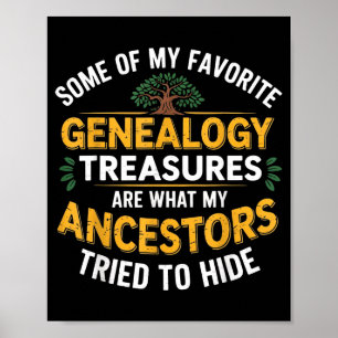 Genealogy Treasures Genetic Genealogist Ancestor G Poster