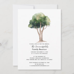 Genealogy Tree Annual Family Reunion Script Invitation