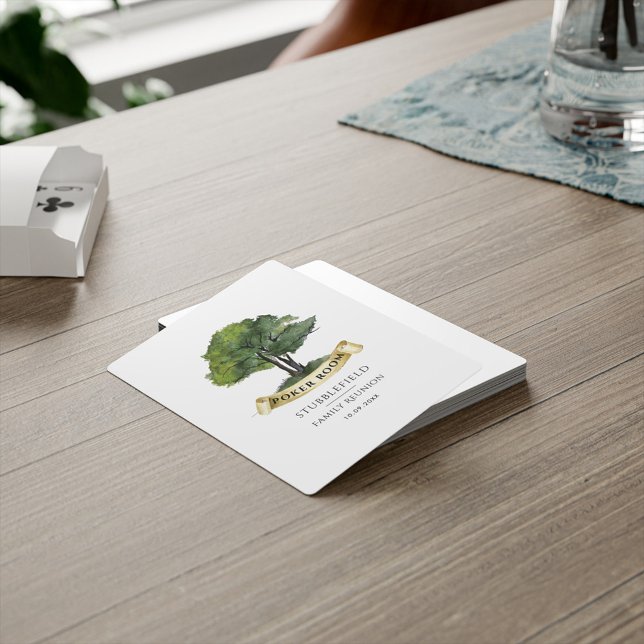 Genealogy Tree Family Reunion Games Room Custom Playing Cards (Family Reunion Genealogy Tree Poker Room Playing Cards)
