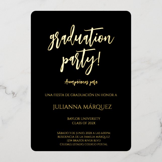 Generación 2025 invitación de graduación  (Front)