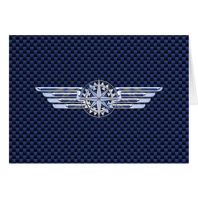 General Air Pilot Chrome Like Wings Compass (Front Horizontal)