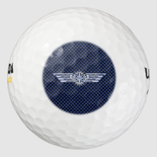 General Air Pilot Chrome Like Wings Compass Golf Balls