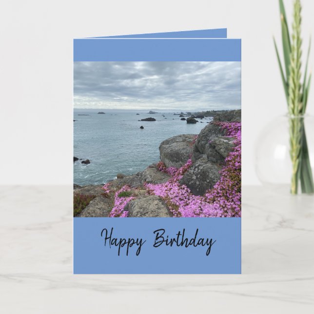 General Birthday Greeting Card with Ocean Scene (Front)