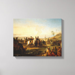 General Bonaparte visiting the fountains of Canvas Print