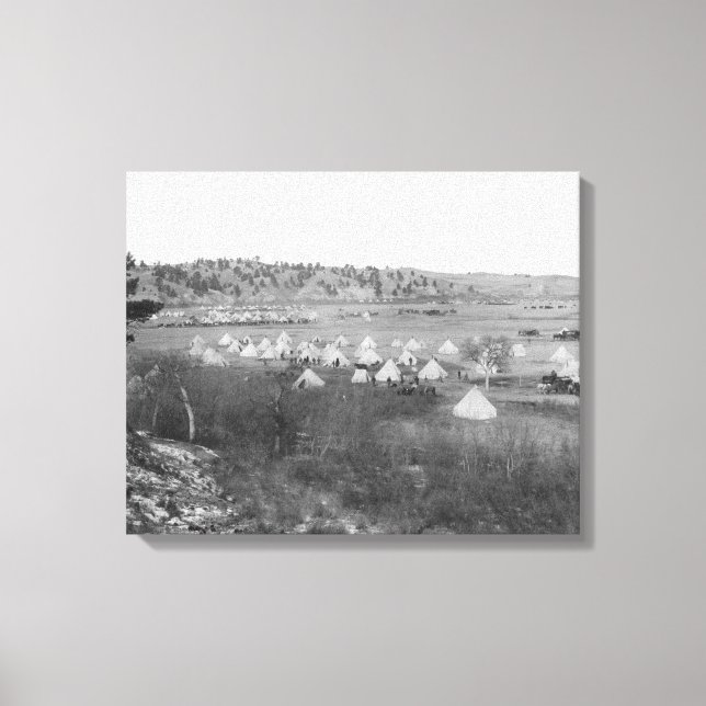 General Brook's Camp near Pine Ridge Canvas Print (Front)