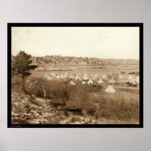 General Brook's Camp near Pine Ridge SD 1891 Poster