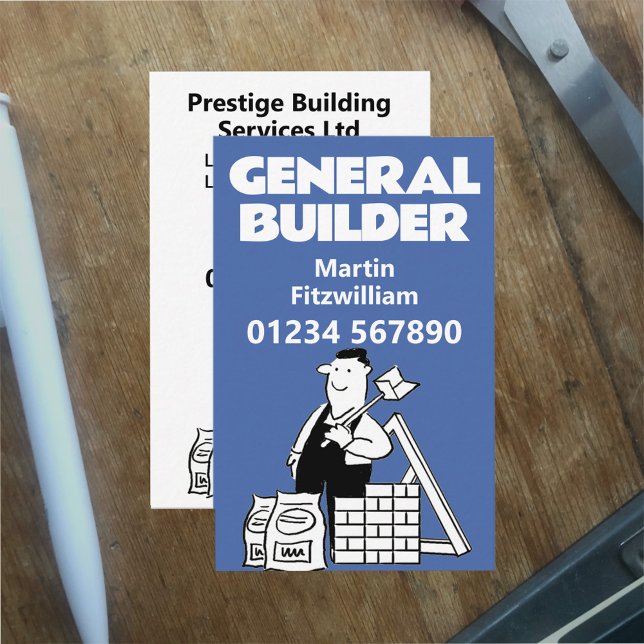 General Builder, Home Repairs and House Extensions Business Card (Creator Uploaded)