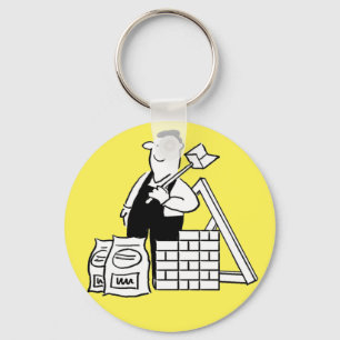 General Builder with Building Materials. Key Ring