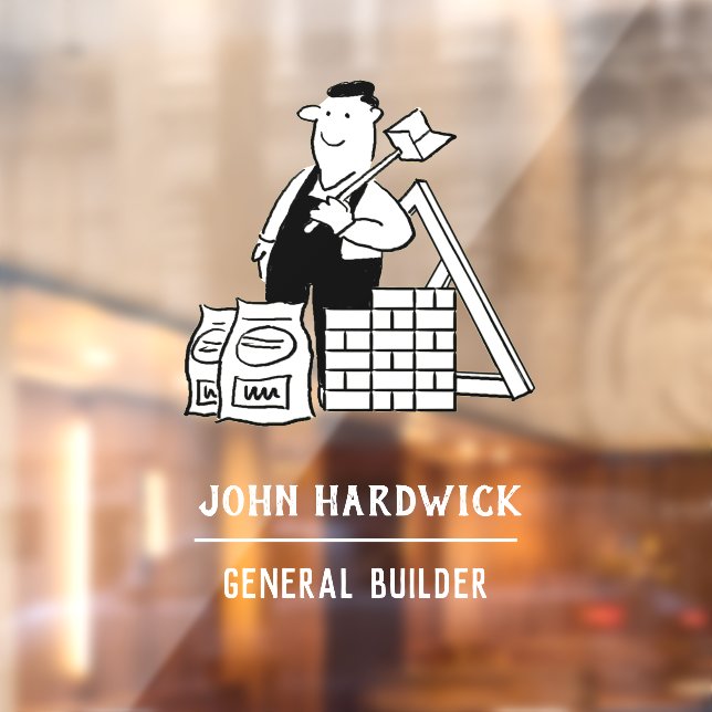 General Builder with Building Materials Window Cling (Sheet 2)