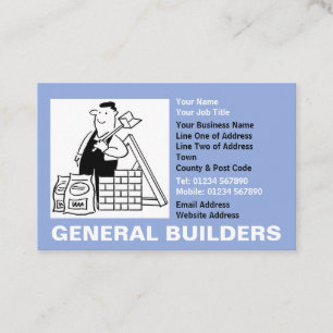 General Builders Cartoon Business Card