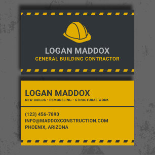General Building Contractor Professional Business Card