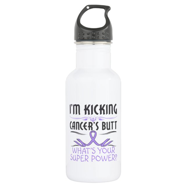 General Cancer Kicking Cancer Butt Super Power 532 Ml Water Bottle (Front)