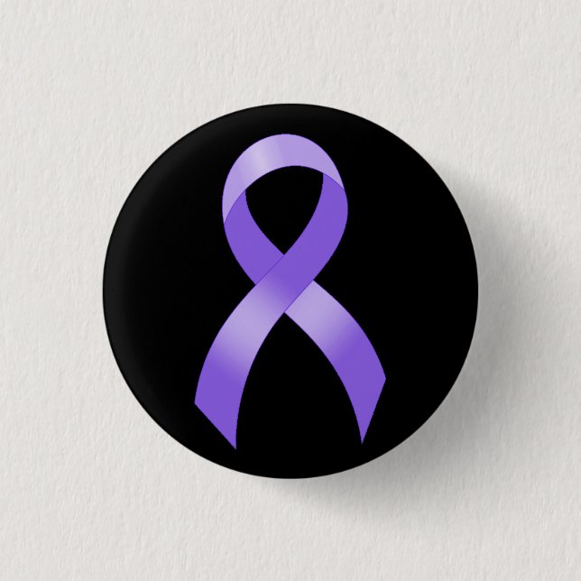 General Cancer - Lavender Ribbon 3 Cm Round Badge (Front)