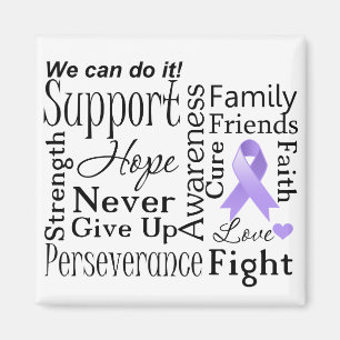 General Cancer Supportive Words Magnet