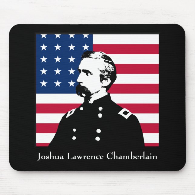 General Chamberlain and the American Flag Mouse Mat (Front)