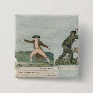 General Charles Lameth  and Charles Eugene 15 Cm Square Badge