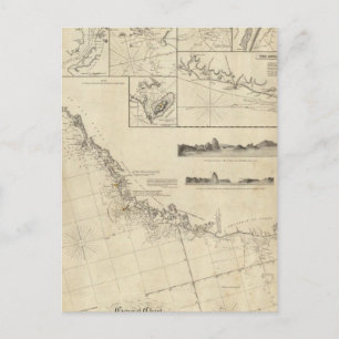 General chart of the coasts of Brasil Postcard