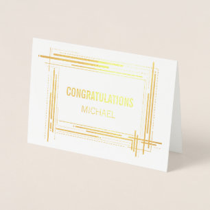 General Congratulations Modern Trendy Foil Card