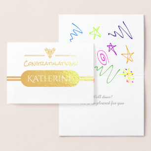 General congratulations with rising phoenix emblem foil card