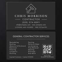 General Construction Black Silver QR Code