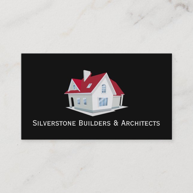 General Contractor Builder Architects Construction Business Card (Front)