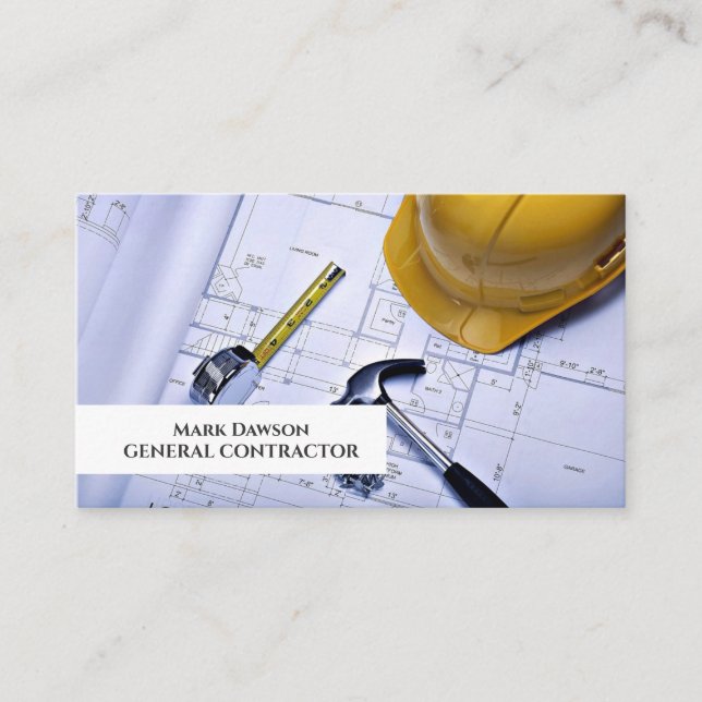 General Contractor Builder Construction Business Business Card (Front)